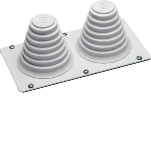 Hager - Stålflens IP55 2x23-55mm kabel