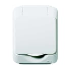 Schneider Electric - Stikkontakt enkel m/lokk IP44