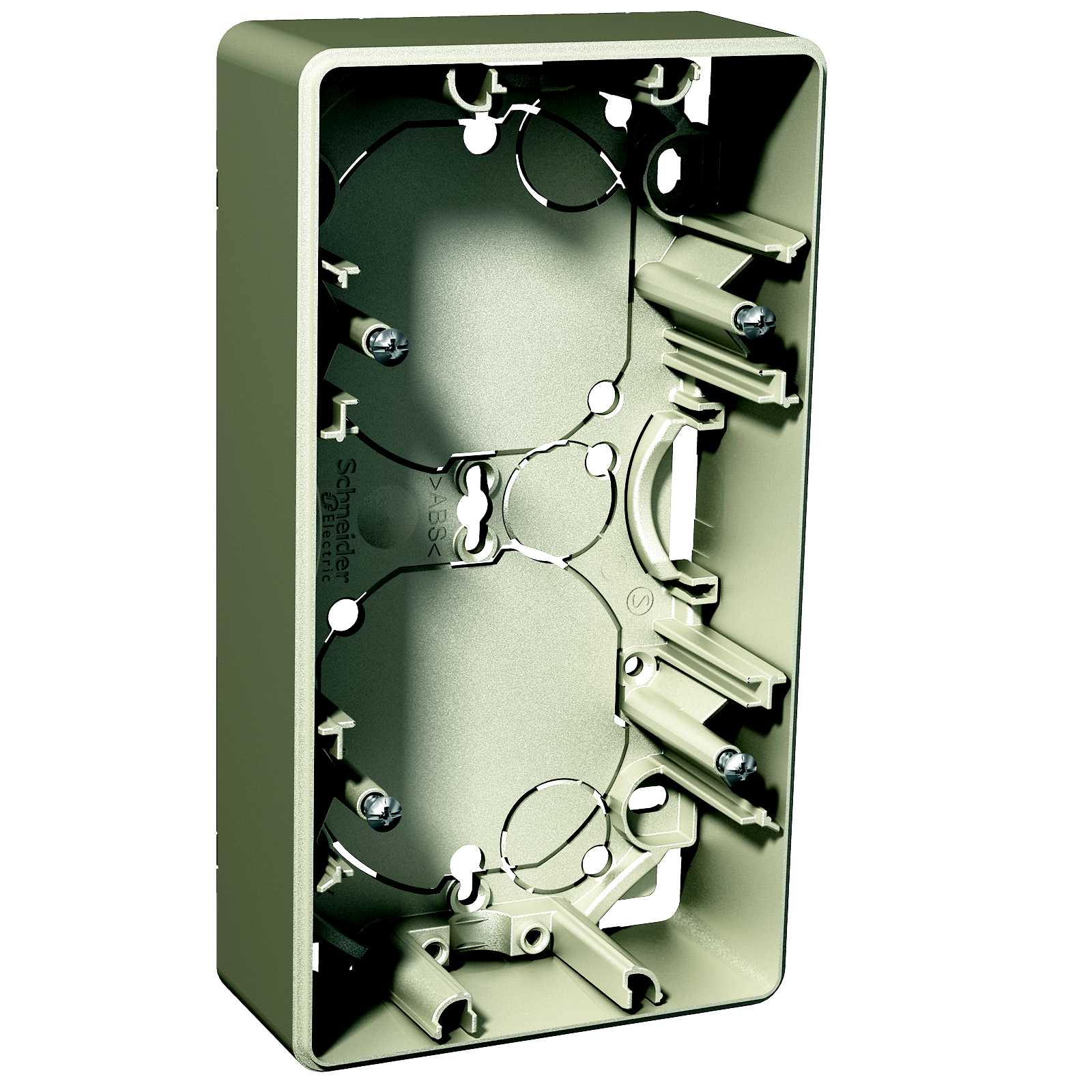 Schneider Electric - Exxact påveggskappe to hulls høy (35mm) metall