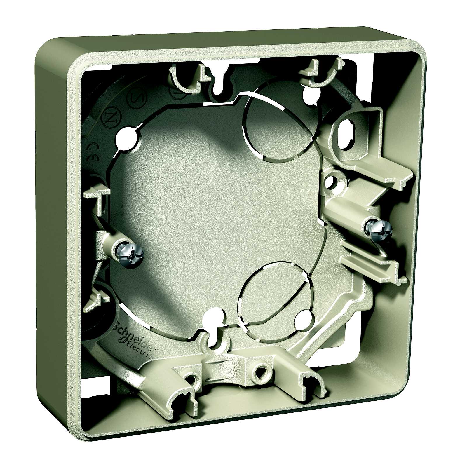 Schneider Electric - Exxact påveggskappe ett hulls lav (21mm) metall