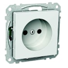 Schneider Electric - Exxact enkel stikkontakt uten jord skruklemme hvit