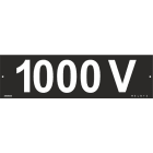 Melbye - Al-skilt 1000V sort/hvit 280x