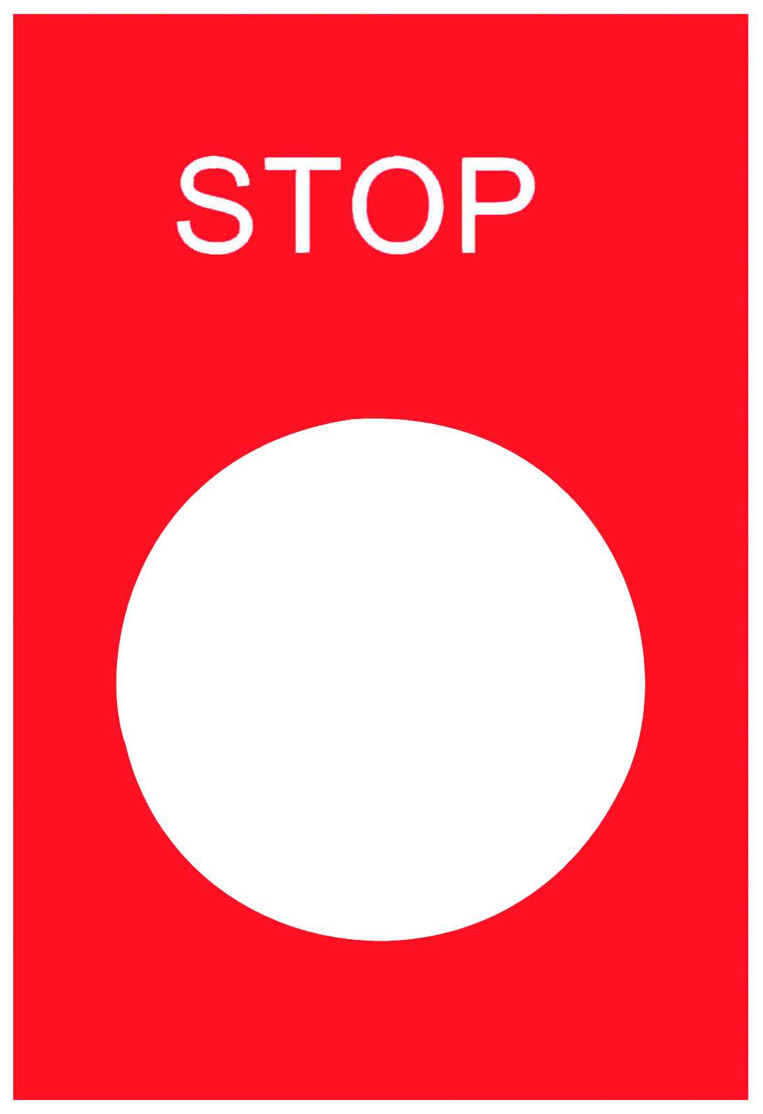Telemecanique - ZB2BY2304 Skilt rødt STOP