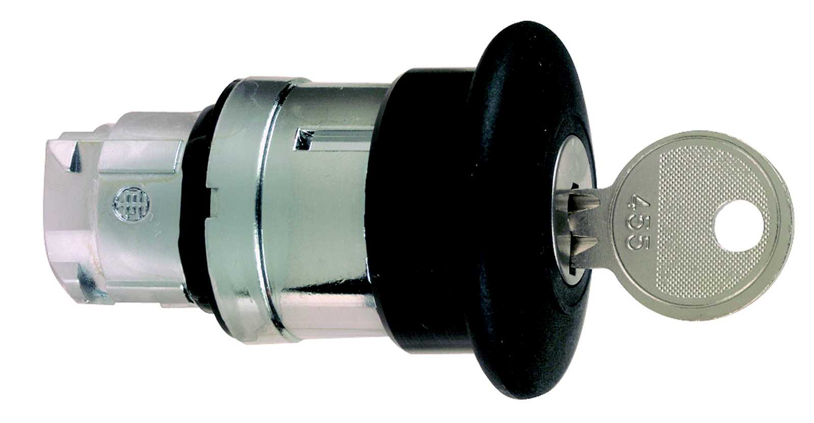Schneider Electric - ZB4BS12 Sopphode m/nøkkel sort Ø40mm