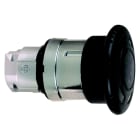 Schneider Electric - Sopptrykknapphode i metall med Ø40 mm sopp i sort farge med trykk/vri funksjon