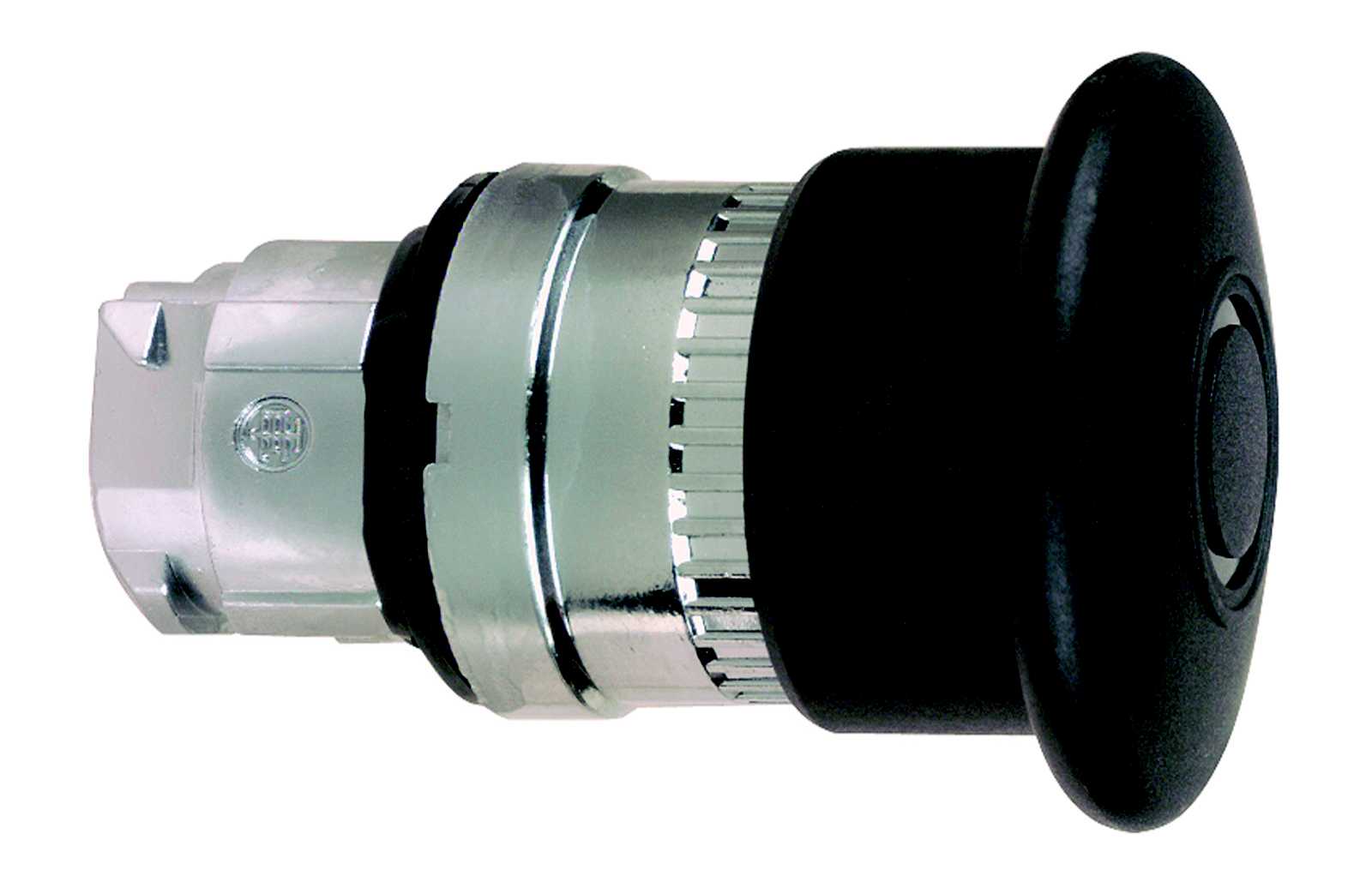 Schneider Electric - Sopptrykknapphode i metall med Ø40 mm sopphode i sort farge med trykk/trek funksjon