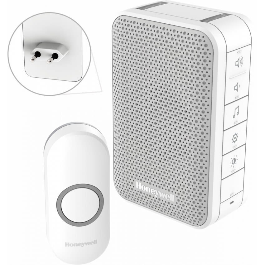 Honeywell Home - Plug-In trådløs dørklokke kit DC313NP2 84 dB 6 melodier 1
