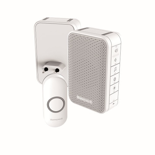 Honeywell Home - Trådløs, bærbar plug-in-dørklokke med lydstyrkestyring