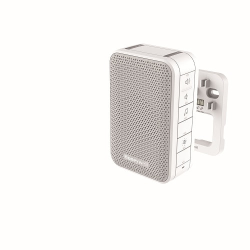 Honeywell Home - Fast dørklokke med lydstyrkestyring og LED-strobe – Hvid