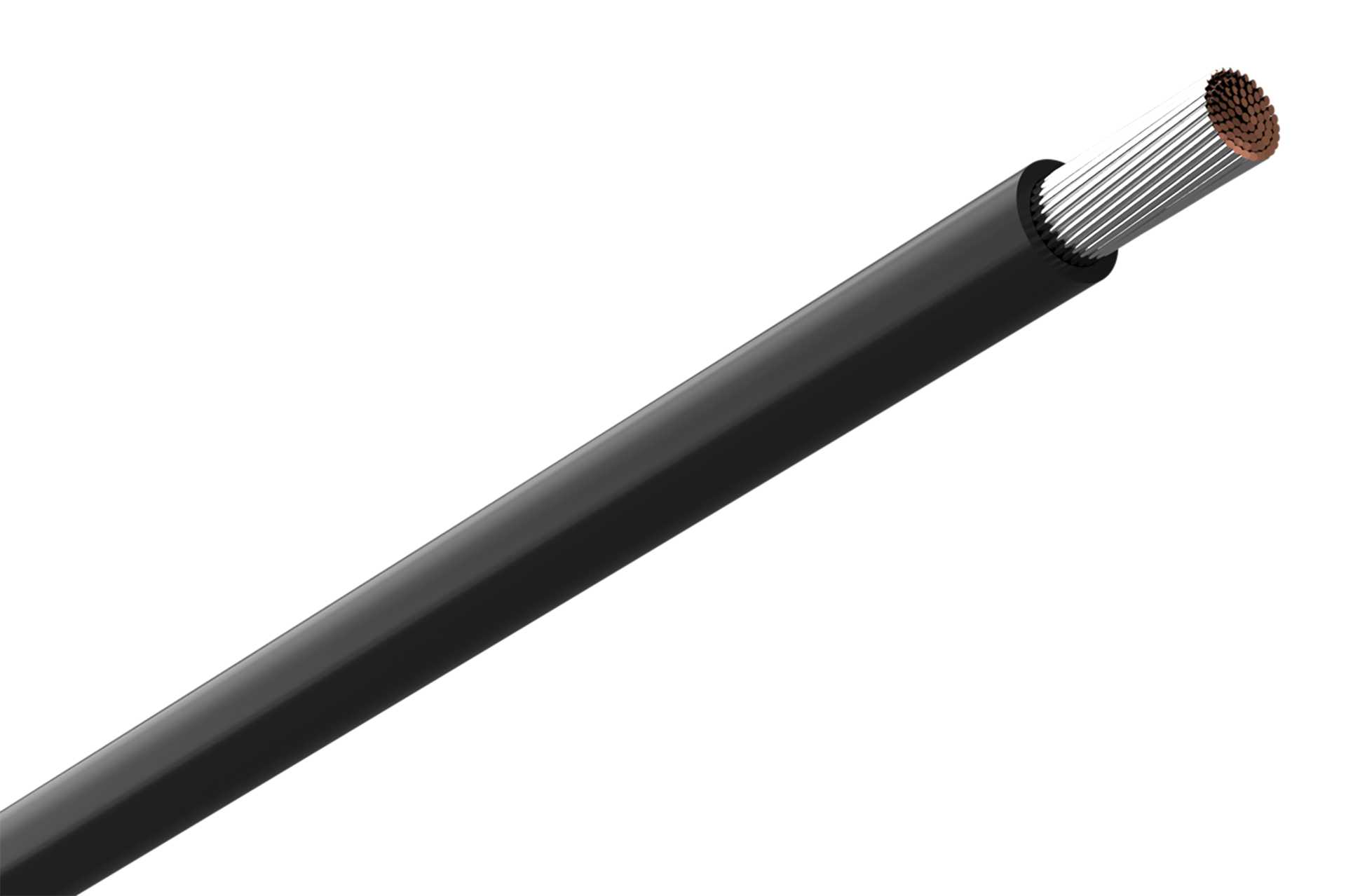 Amokabel - TEXILINE HF 6,0MM SORT 125GR C, 0,6/1kV HALOGENFRI