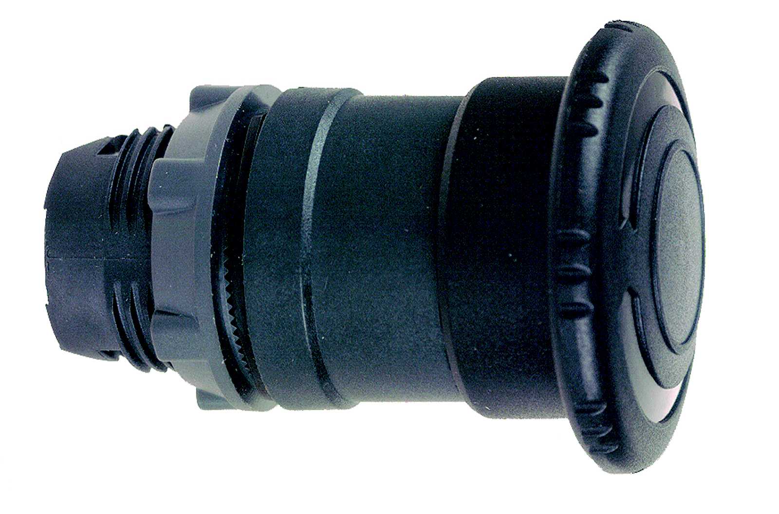 Schneider Electric - Sopptrykknapphode i plast med Ø40 mm sopp i sort farge med trykk/vri funksjon
