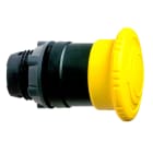 Schneider Electric - Sopptrykknapphode i plast med Ø40 mm sopp i gul farge med trykk/vri funksjon