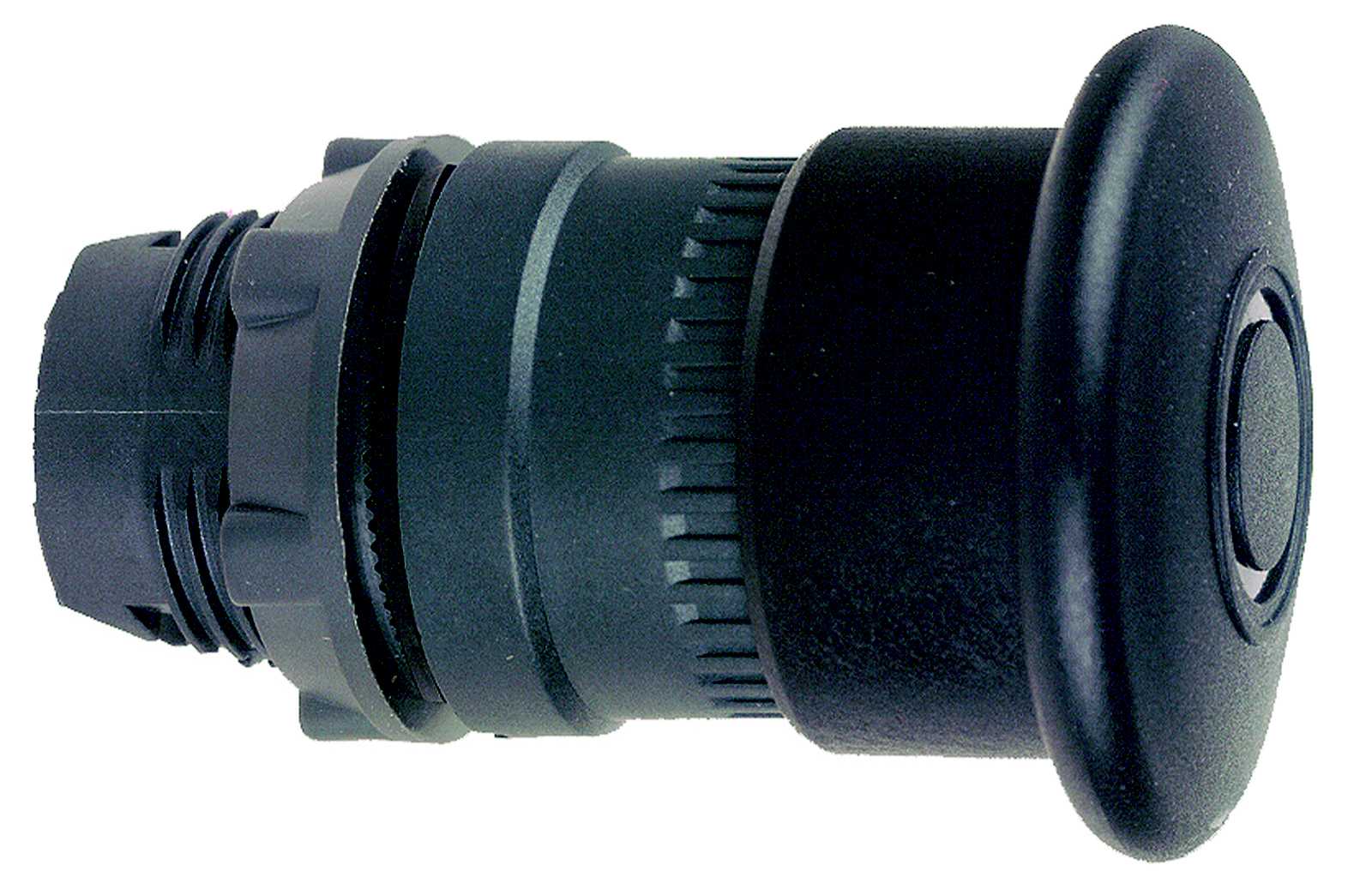Schneider Electric - Sopptrykknapphode i plast med Ø40 mm sopphode i sort farge med trykk/trek funksjon