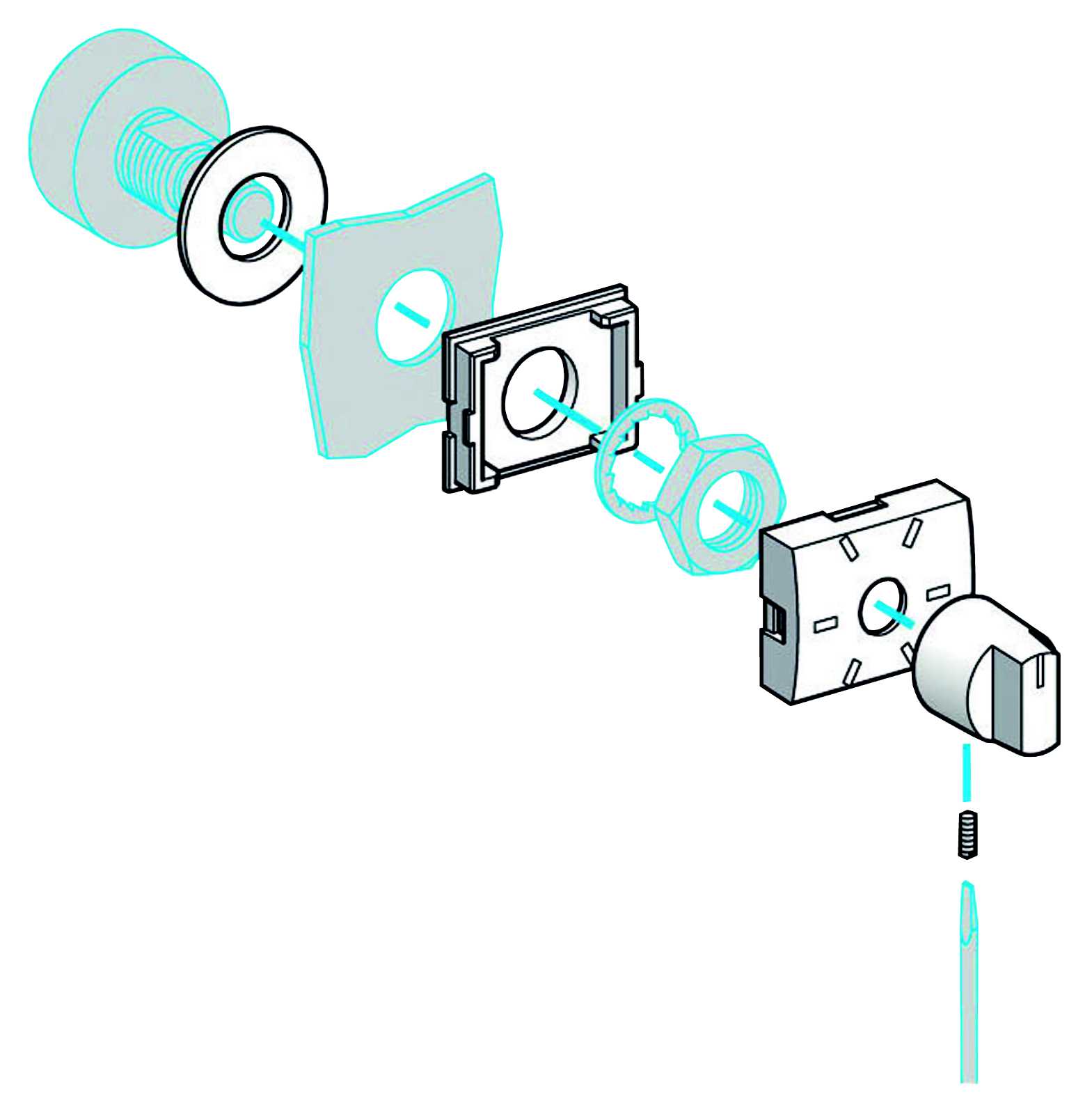 Telemecanique - ZB6DP2 Potensiometer adapter