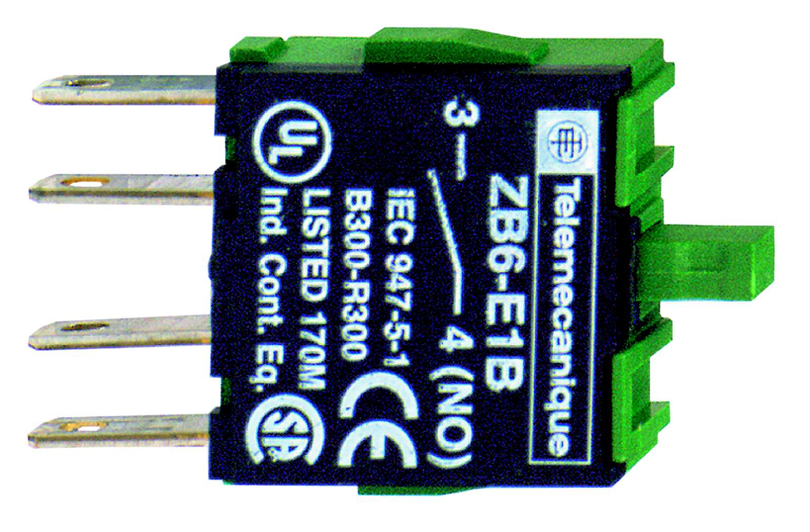Schneider Electric - ZB6E1B Kontaktblokk faston sølv 1no