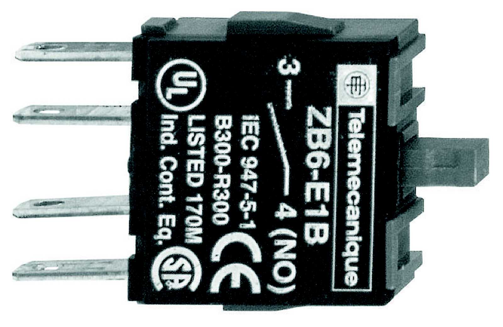 Schneider Electric - ZB6E2B Kontaktblokk faston sølv 1nc