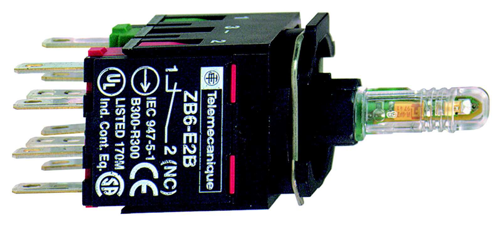Schneider Electric - ZB6ZB65B Kropp med blå diode 1nc+1no