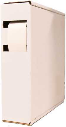 Melbye - Krympeslange hvit 18/6 mm 3m spoleboks tynnvegget u/lim