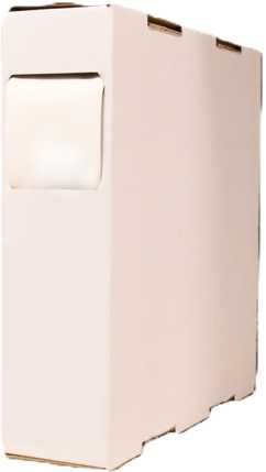 Melbye - Krympeslange hvit 24/8 mm 3m spoleboks tynnvegget u/lim
