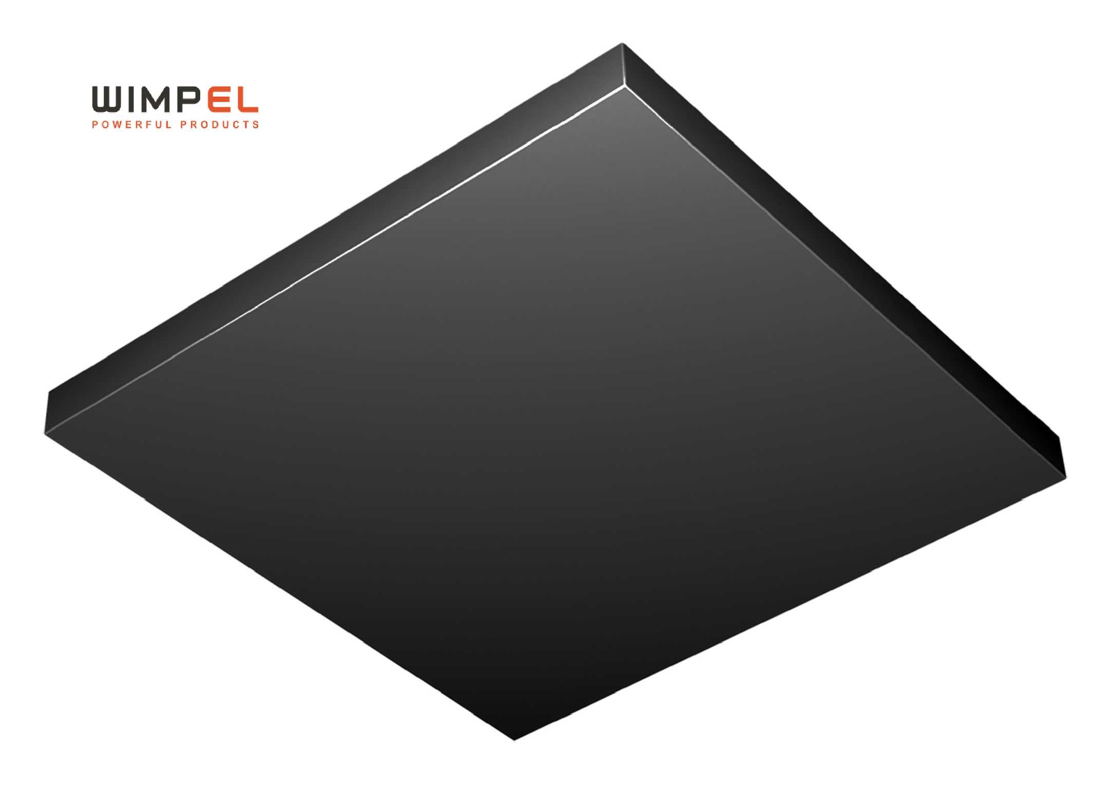 Wimpel AS - Takvarmekassett TOP 300W IP55 230V/1 L59,3 x B59,3cm sort m