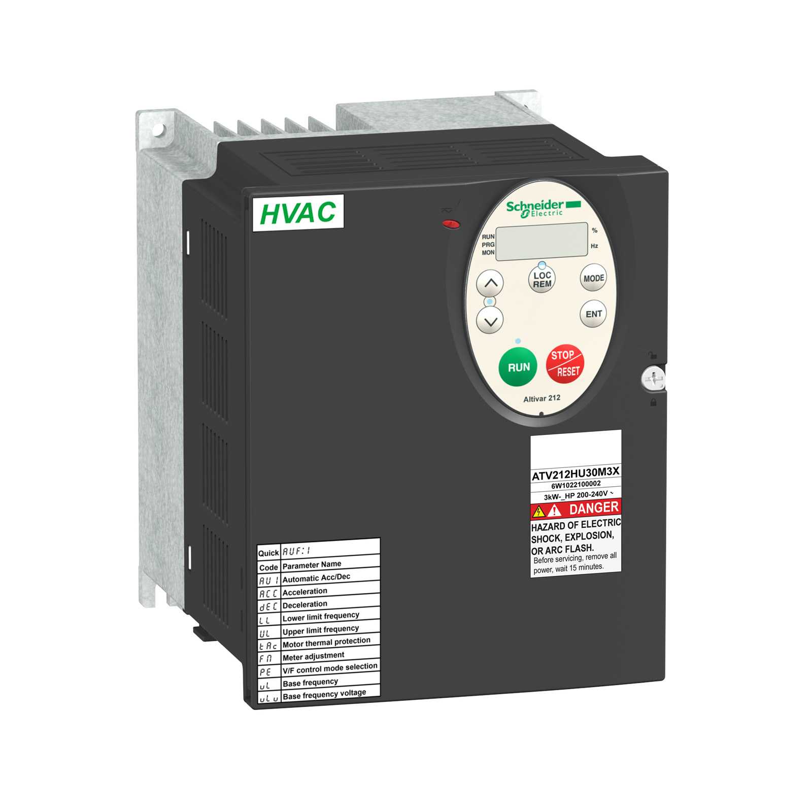 Schneider Electric - Frekvensomformer  4KW  ATV212HU40M3X  3-FAS 230V U/RFI FILTER
