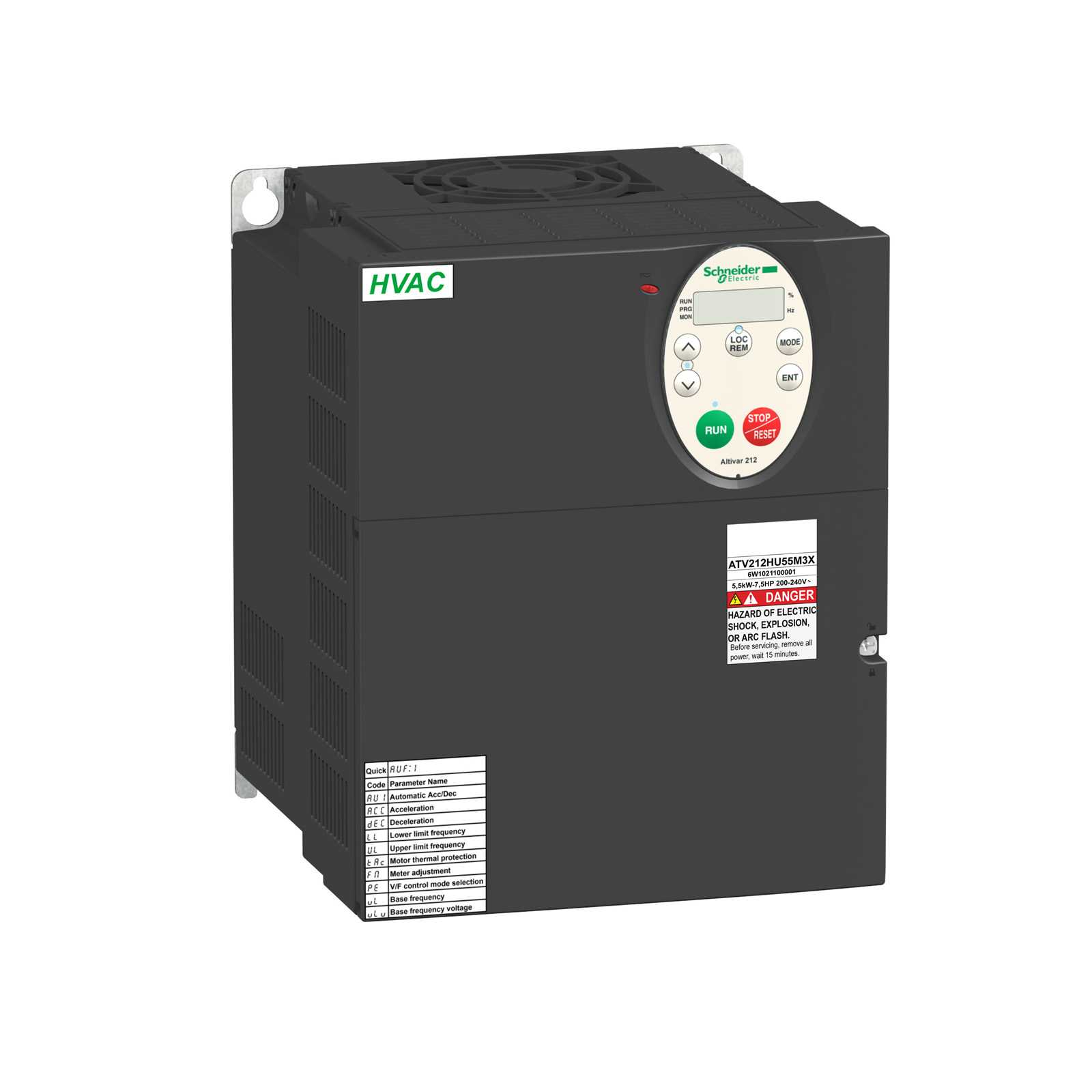 Schneider Electric - Frekvensomformer 5.5KW  ATV212HU55M3X  3-FAS 230V U/RFI FILTER