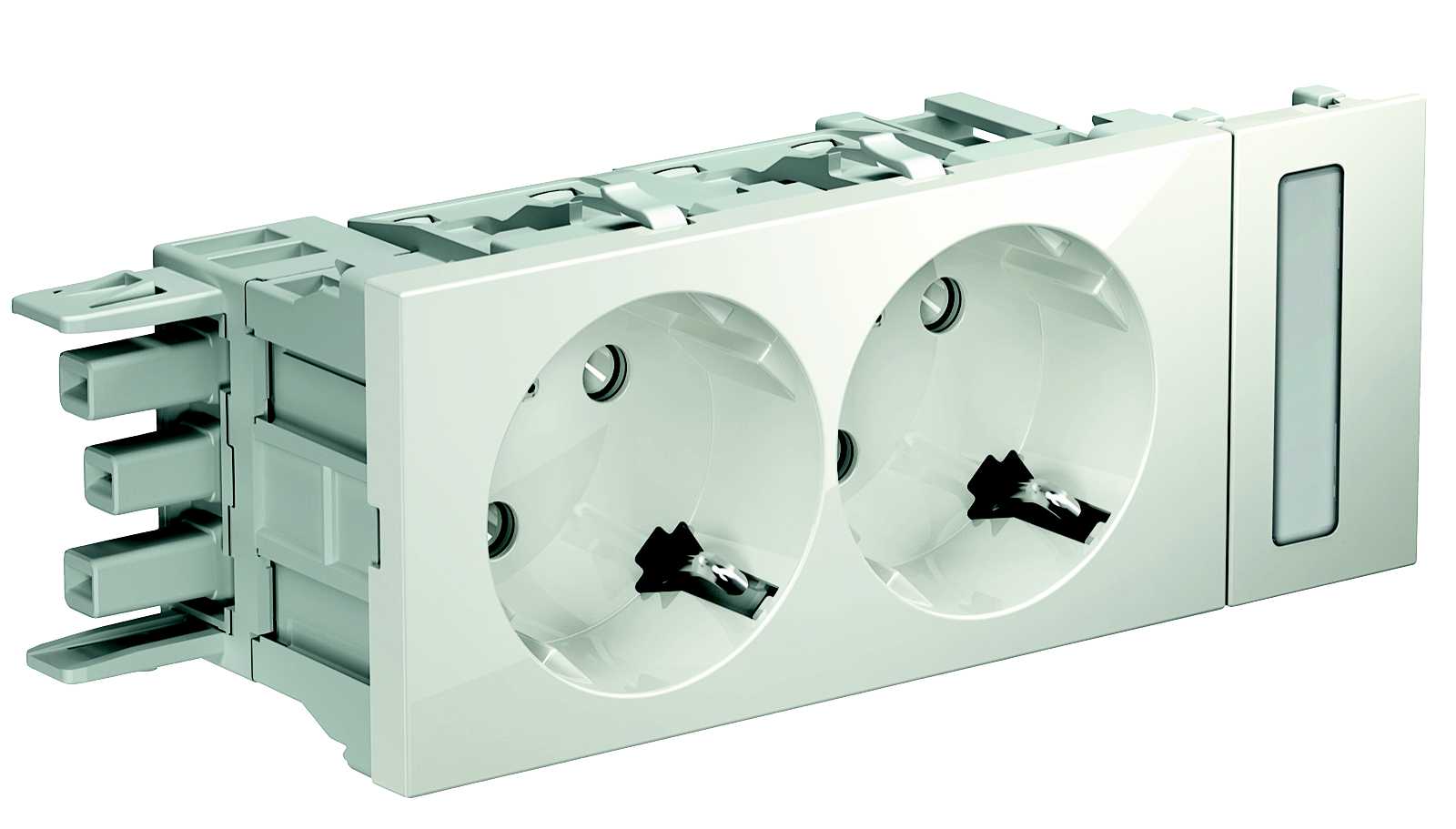 Schneider Electric - OL50 2-veis uttak 45° Hvit INS62000 