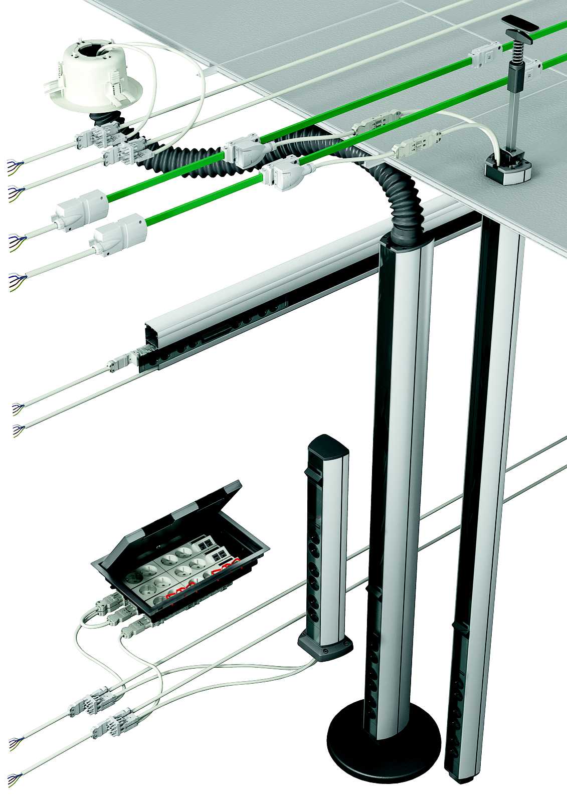 Schneider Electric - OL50 Fleks.slange Ø55 2m Grå