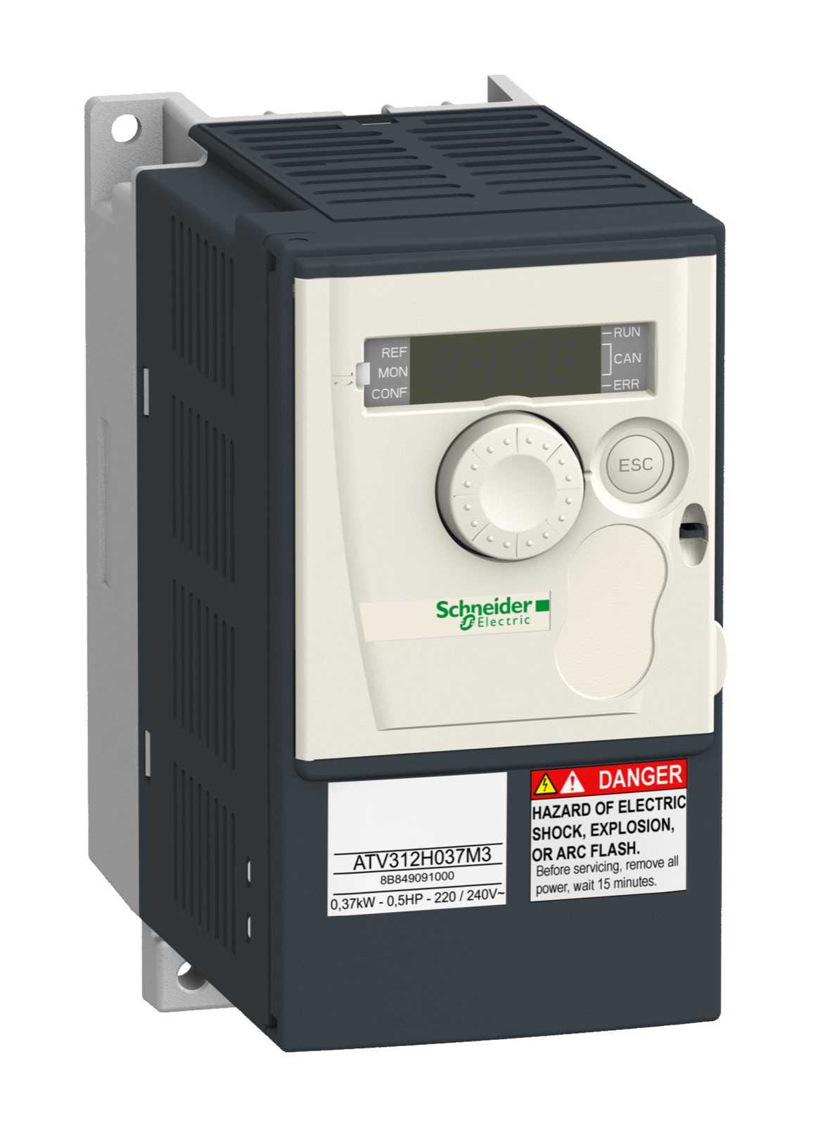 Schneider Electric - ATV312H037M3 ATV312, 240V, 0,37kW, 3-fas
