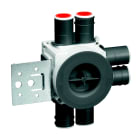 Norwesco - Veggboks justerbar 55-72 mm. For 10-27 mm plate.Med 3 doble kombistusser. Stenderfeste