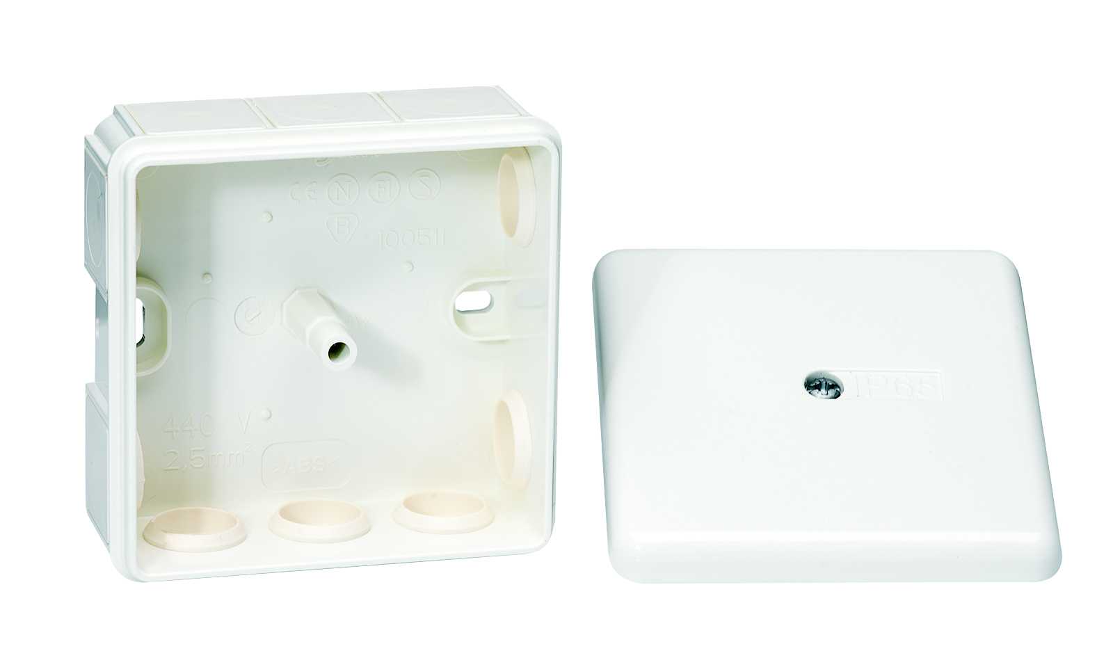 Schneider Electric - U56 KOBL.BOKS IP65 87x39x87 M/SKRULOKK HVIT