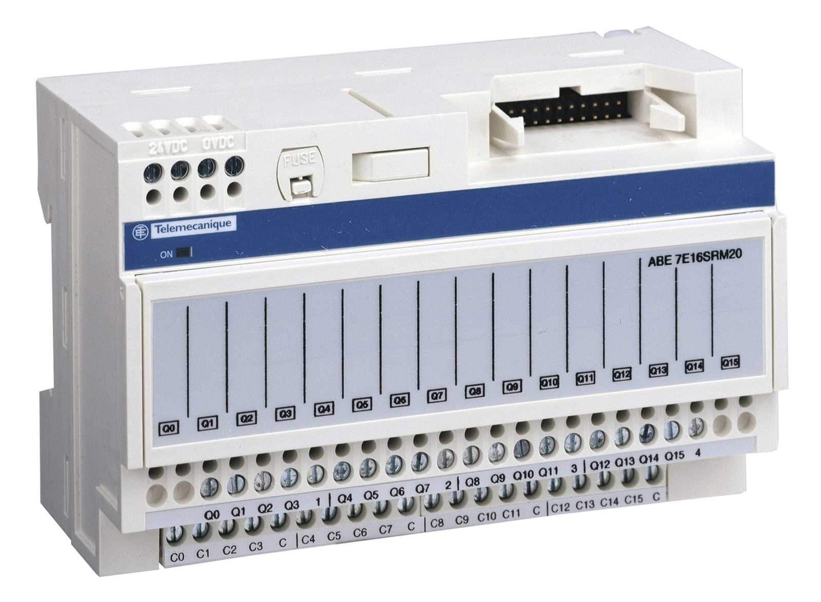 Schneider Electric - ABE7E16SRM20 16O, 1 term, 4 grupper, rele