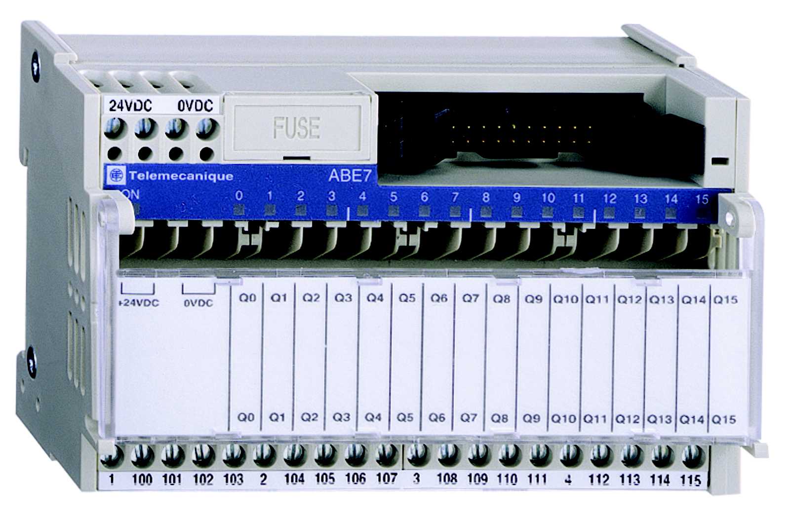 Schneider Electric - ABE7P16T111 16 O, 4pr.gr, 5mm rele,LED