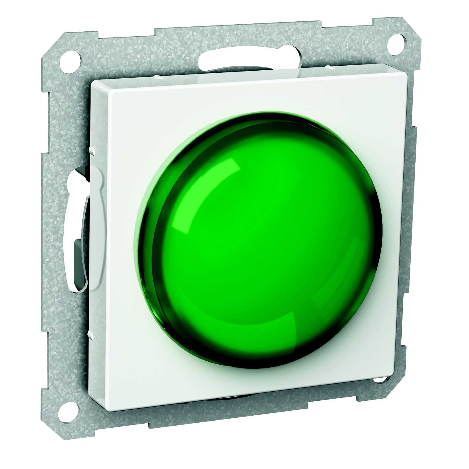 Schneider Electric - Exxact lyssign GRØNN linse Hvit