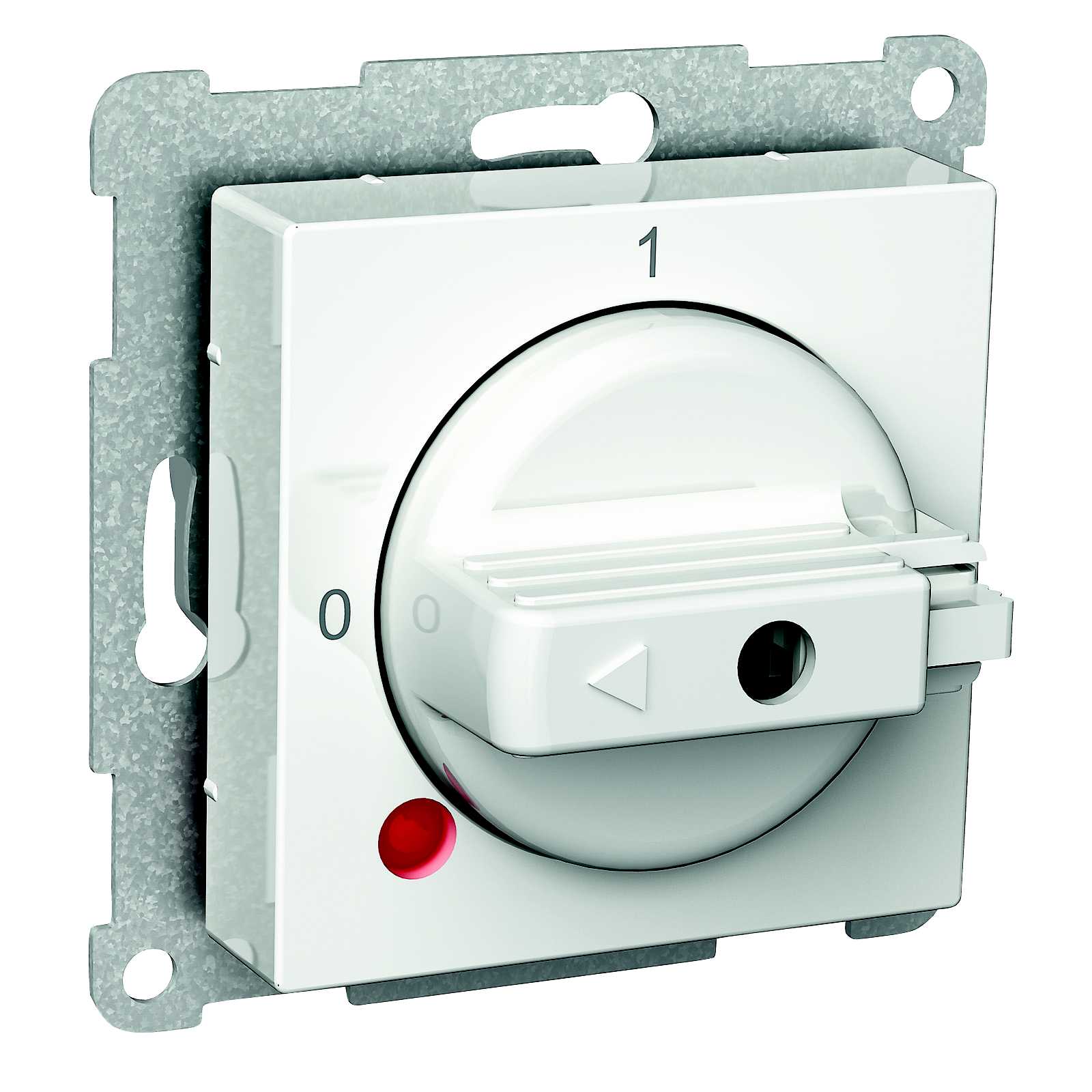 Schneider Electric - Exxact vribryter 3-pol med lys 0-1 hvit