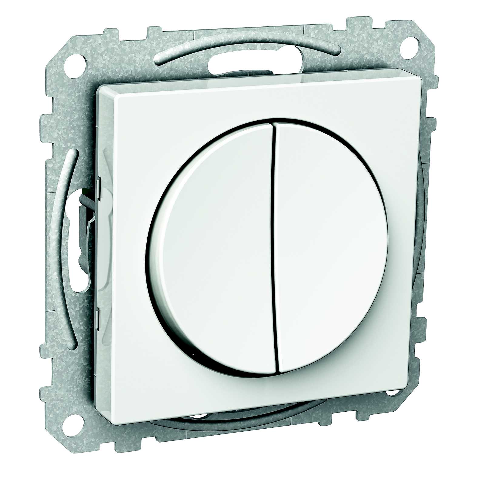 Schneider Electric - Exxact bryter rund 5 kronevender hurtigklemme hvit