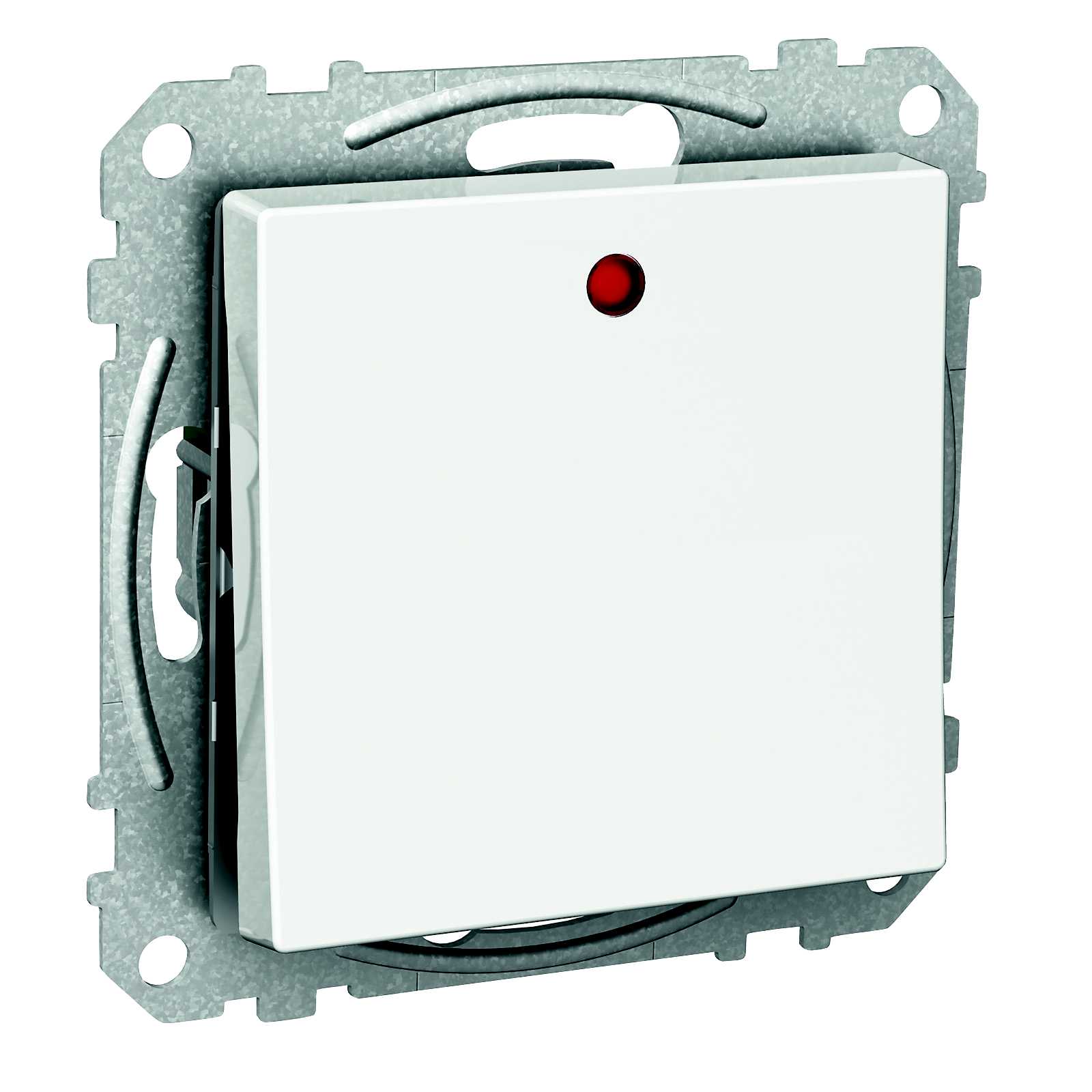 Schneider Electric - Exxact enk trykknapp m/LED sk Hvit