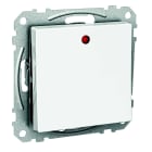 Schneider Electric - Exxact enk trykknapp m/LED sk Hvit