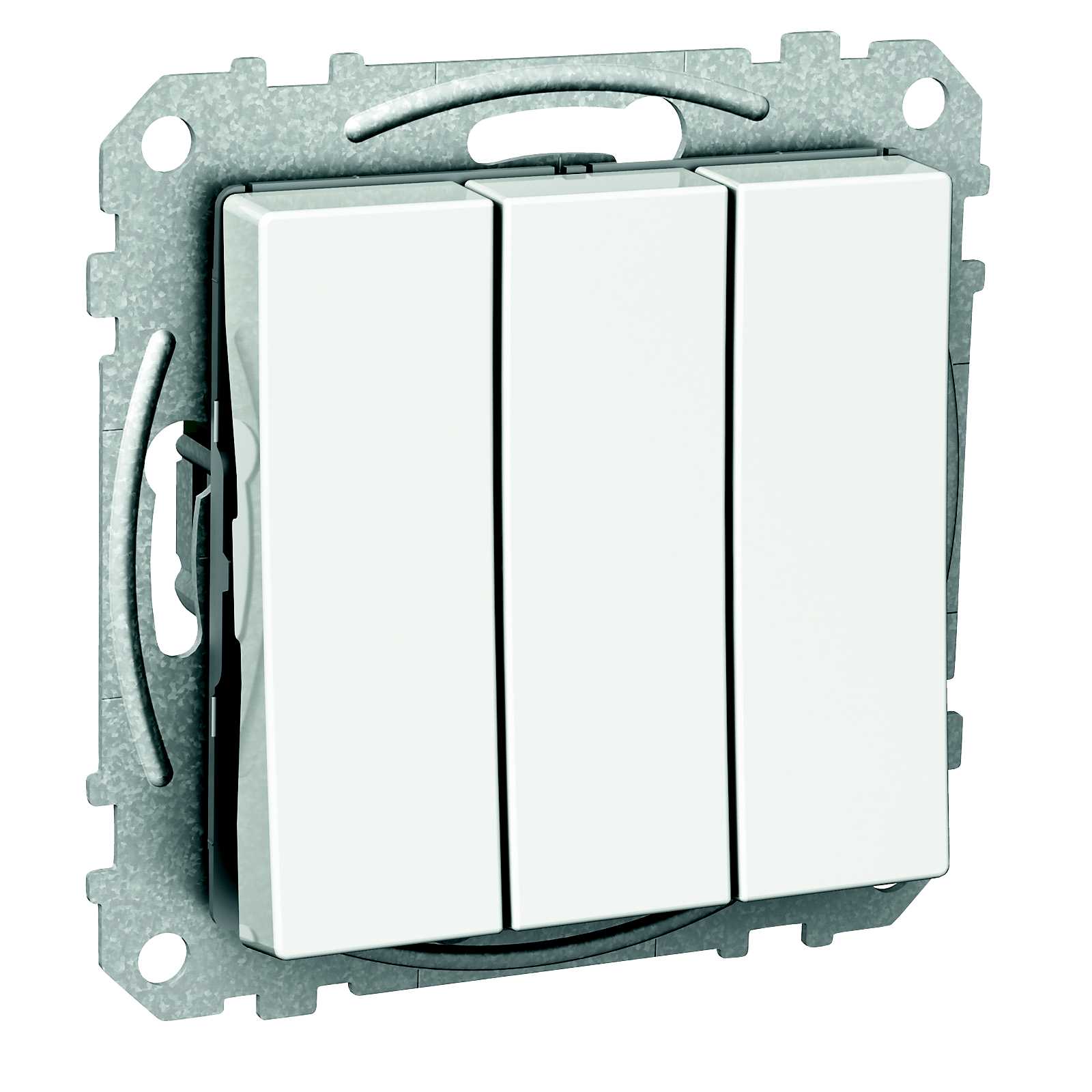 Schneider Electric - Exxact bryter 1+1+1pol skruklemme hvit