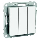 Schneider Electric - Exxact bryter 1+1+1pol skruklemme hvit