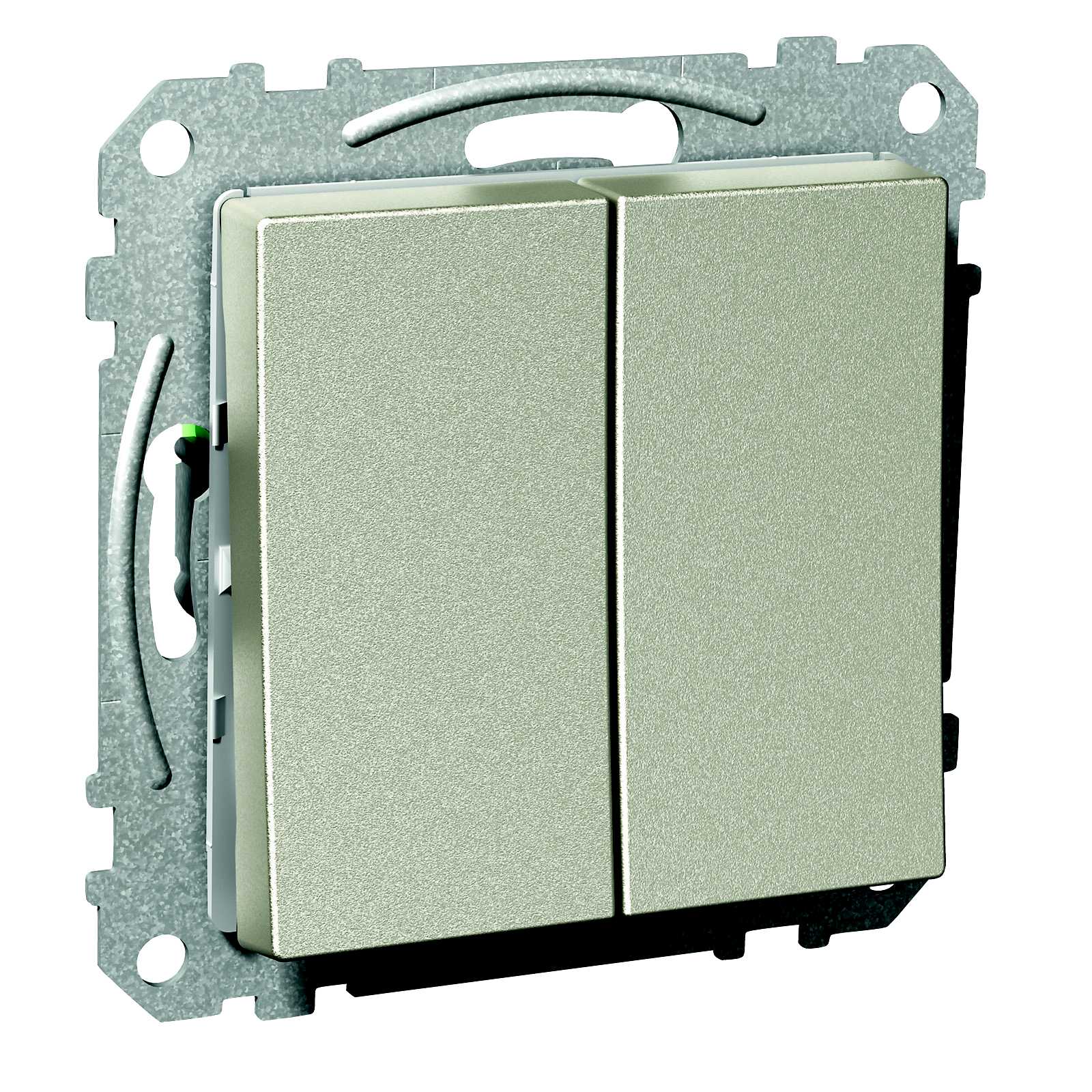 Schneider Electric - Exxact bryter 6+6 dobbel endevender skruklemme metall