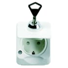 Schneider Electric - Stikk enkel m/låsbart lokk IP44