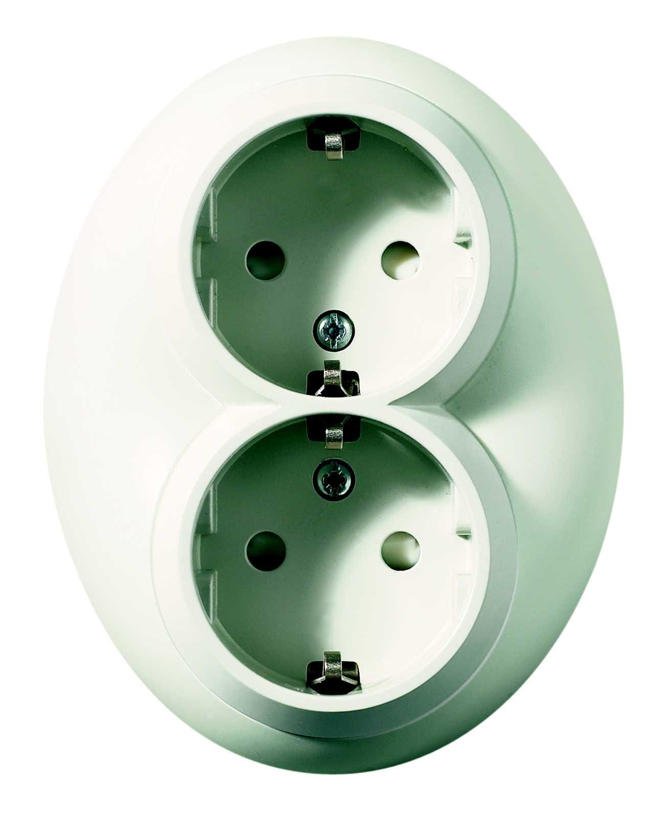 Schneider Electric - RENOVA dbl stikk m/j+bv hvit