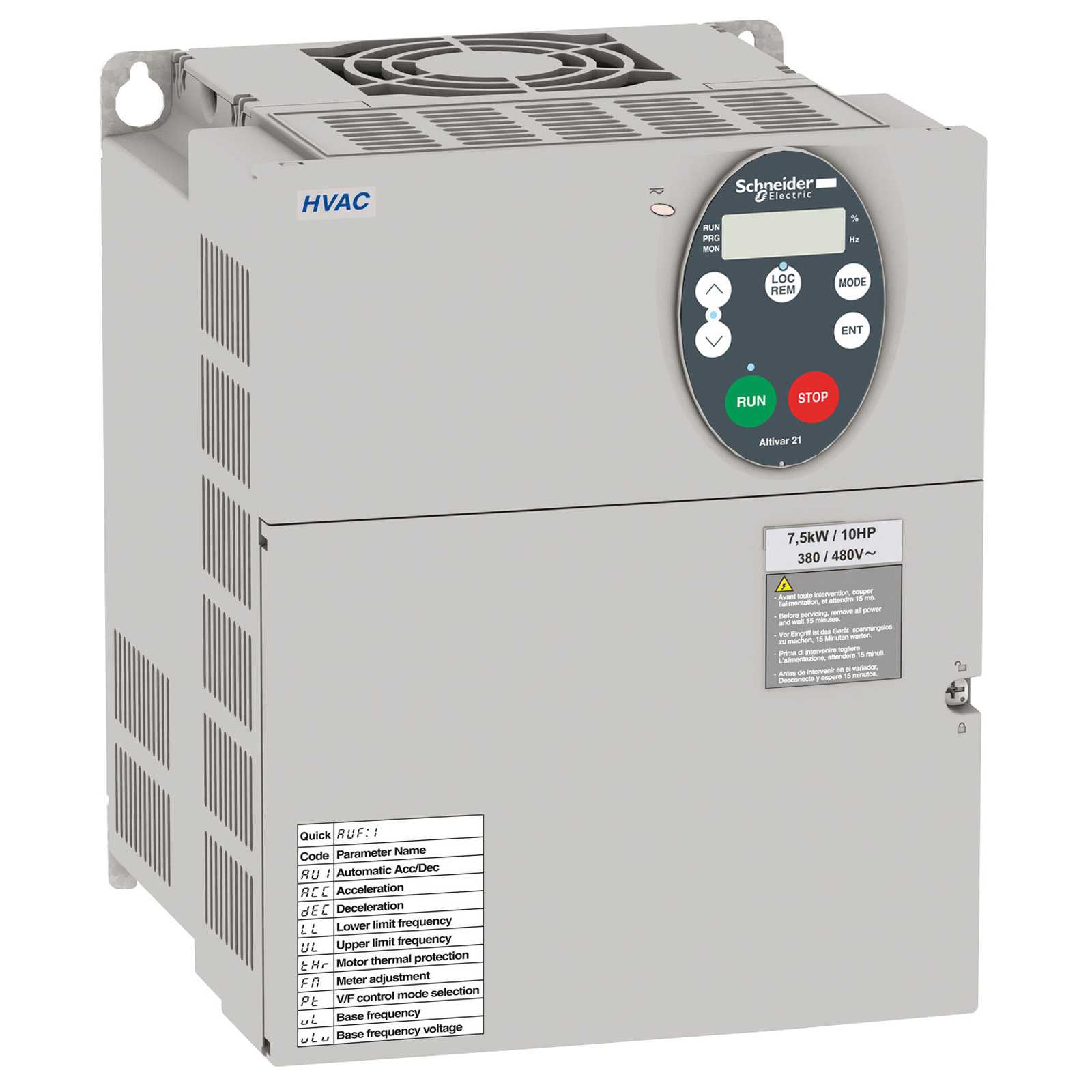 Schneider Electric - ATV21 400V 7.5kW mEMC IP20