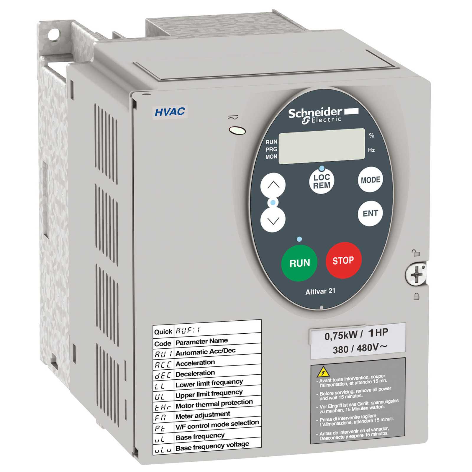 Schneider Electric - ATV21 400V 2.2kW mEMC IP20
