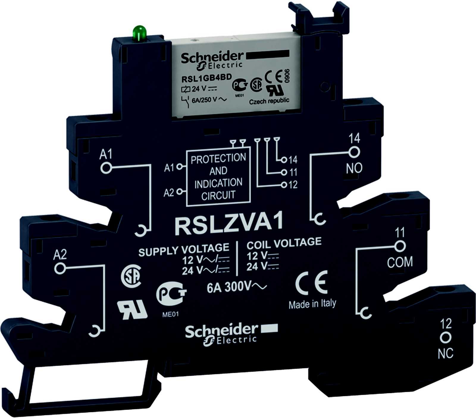 Schneider Electric - RSL1AB4BD Relé 1CO 6A 24VDC