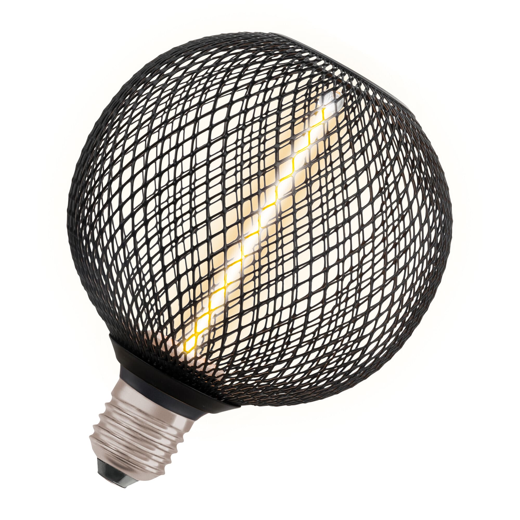 Ledvance - LED STRAW 12 3,5W 818 E27 DIM GLOBE SVART Ø125