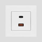 Urmet - USB lader A+C S55 hvit matt