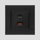 Urmet - USB lader A+C S55 svart matt