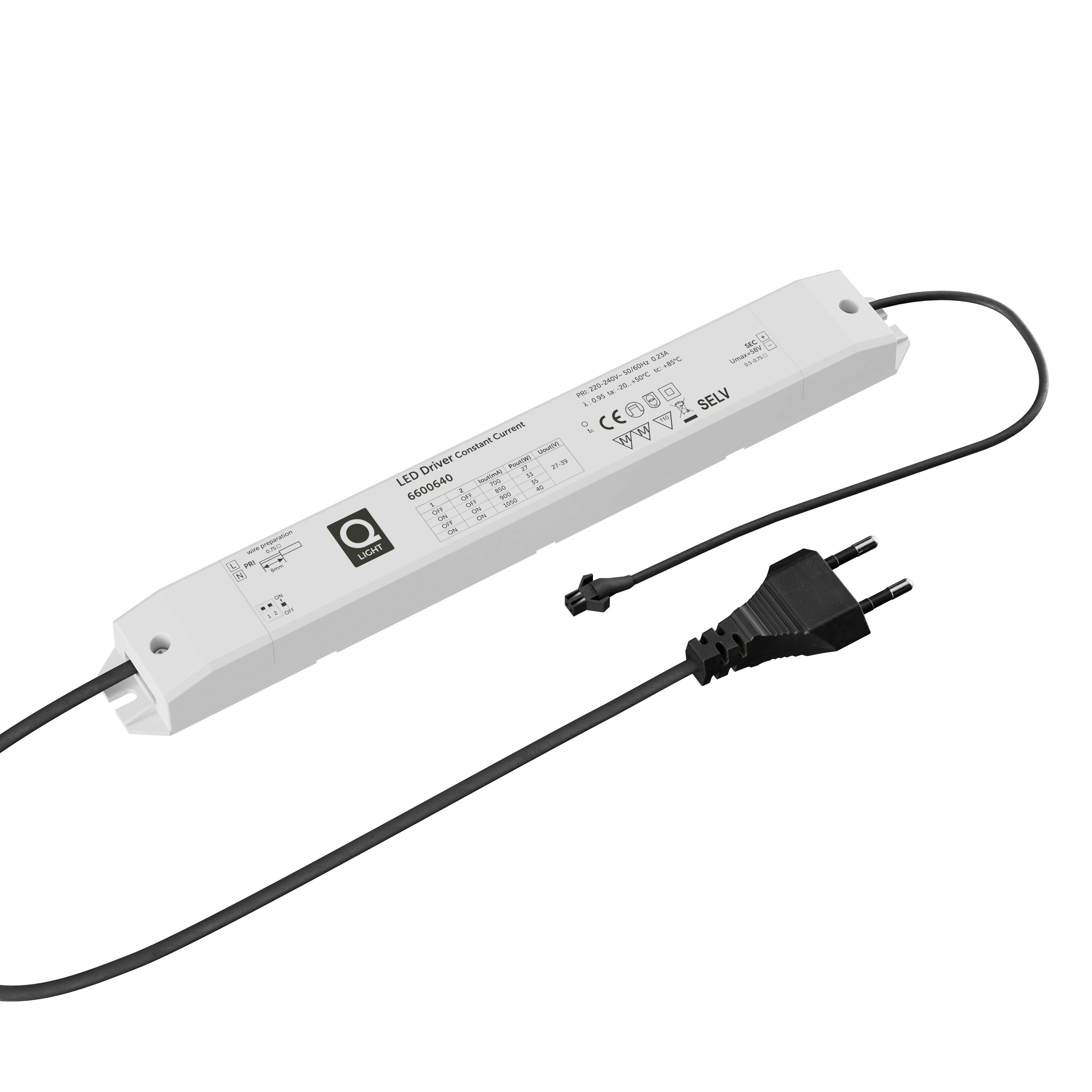 Q-Light - LED DRIVER VARIO 700-1050MA 40W IP20 HF EU (Q-PANEL BL)